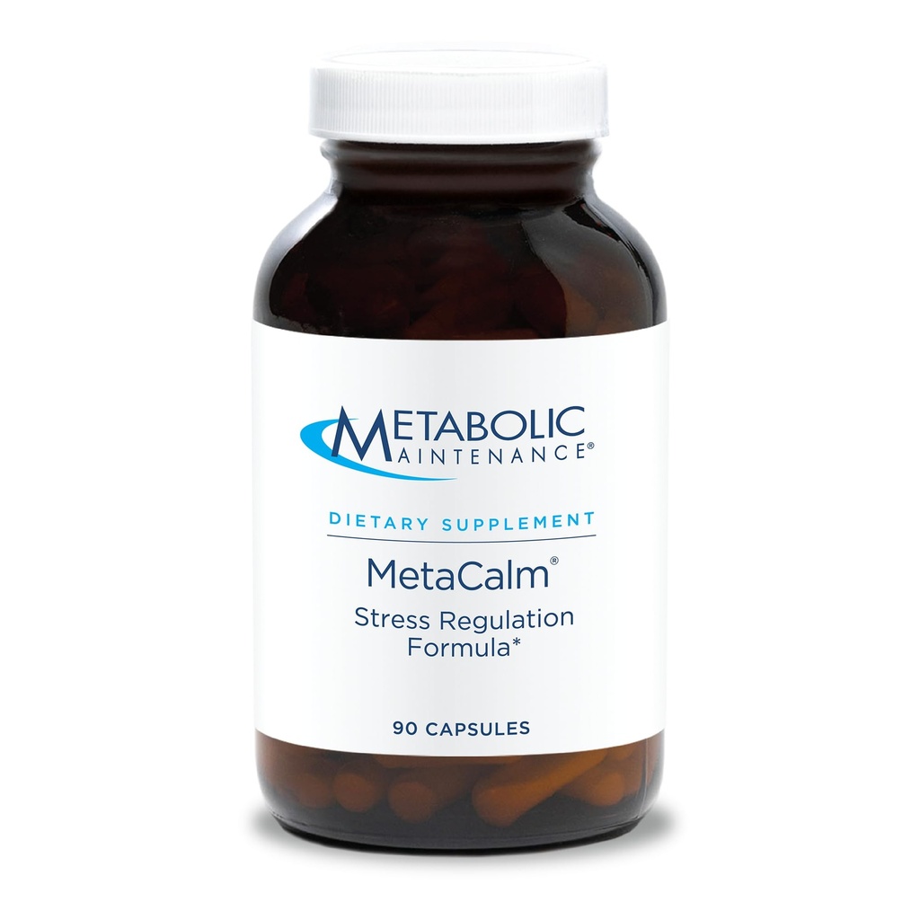 Metabolic Maintenance MetaCalm - GABA L-Theanine Supplement for Calm, Sleep, and Stress Support, Vitamin B6, Active Folate, Magnesium & 5-HTP Complex for Adults, Men and Women - 90 Capsules