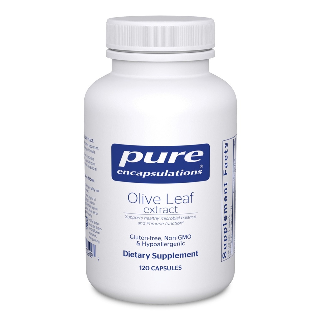 Pure Encapsulations Olive Leaf Extract, 120 Capsules | Hypoallergenic Supplement Supports Immune System and Healthy Intestinal Environment*