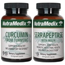 NutraMedix Joint Support Bundle - Περιλαμβάνει Κουρκουμίνη από Turmeric και Serrapeptase Enzyme Κάψουλες Υποστήριξης για Κοινή Υποστήριξη και Υγιεινή Φλεγμονώδης Υποστήριξη Ανταπόκρισης - 2-Piece Set