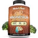 Nutrivein Premium Magtein Magtein Magnesium L-Θρεονικό συμπλήρωμα 2207 mg - 90 Caps (3 την ημέρα): Θρεονικό μαγνήσιο υψηλής απορρόφησης για τον εγκέφαλο, τον ύπνο, τη διάθεση και την αποκατάσταση