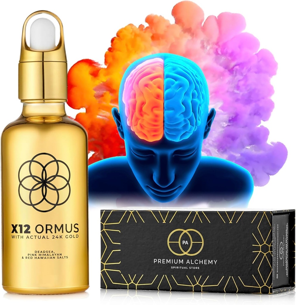Ormus Monoatomic Gold Concentrate X12 – Υγρό Χρυσό Κατασκευασμένο από Πραγματικούς Αλχημιστές - 24k Food-Grade, Dead Sea & Himalayan Salt – Υποστηρίζει Pineal Gland, Lucid Dreaming, Διαλογισμός