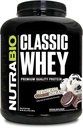NutraBio Classic Whey Protein Powder- Full-Spectrum Amino Acid Profile - Χωρίς πληρωτικά, τεχνητά χρώματα, συντηρητικά - Χαμηλός γλυκαιμικός δείκτης - Παγωτό Cookie Dream, 5 Λίρες