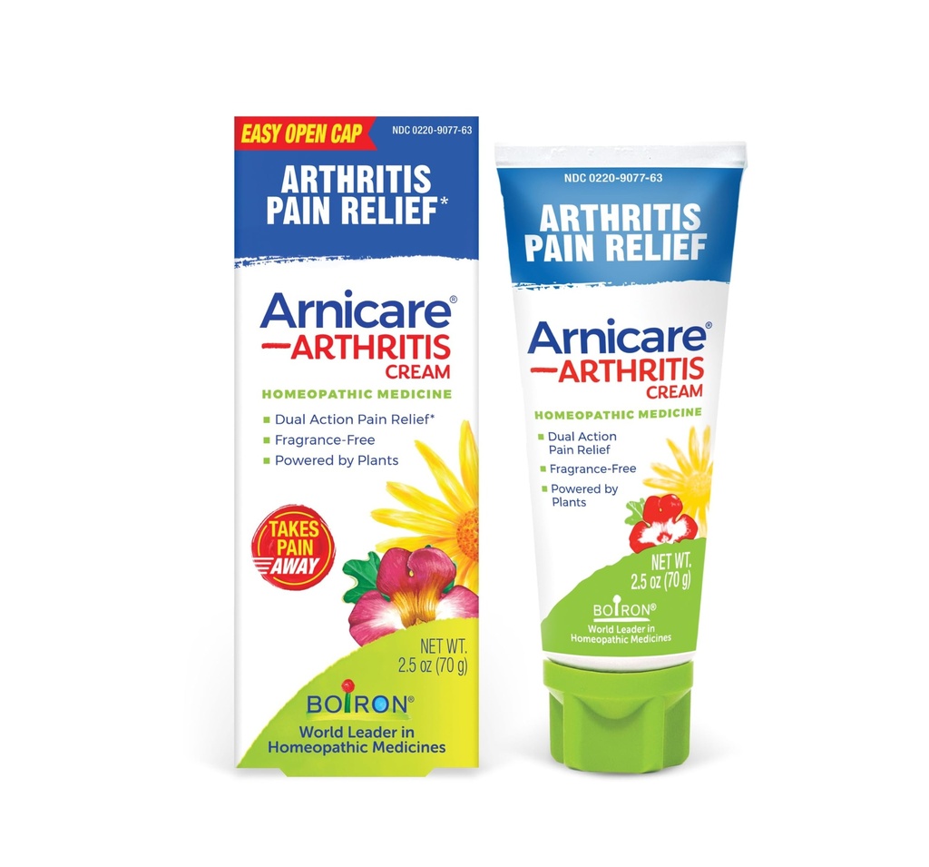 Boiron Arnicare Arthritis Κρέμα για τον πόνο ανακούφιση των γονάτων, τα χέρια, wrists, αγκώνες, αρθρώσεις & μύες – Γρήγορα απορροφηθεί & Fragrance-Free – 2,5 oz