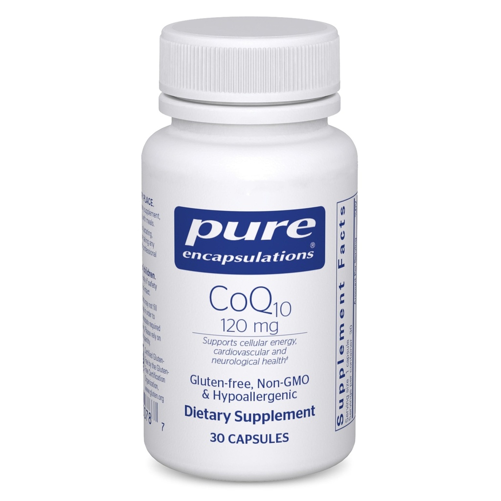 Pure Encapsulations CoQ10 120 mg - Coenzyme Q10 συμπλήρωμα για την υγεία της καρδιάς, την ενέργεια, τα αντιοξειδωτικά, τον εγκέφαλο και τη μνήμη υγεία - Κυτταρική υγεία, γνωστική & καρδιοαγγειακή υποστήριξη* - 30 κάψουλες