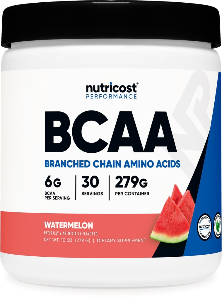 Nutricost BCAA Σκόνη (Watermelon, 30 εξυπηρετούν) - Βέλτιστη 2:1:1 Λόγος