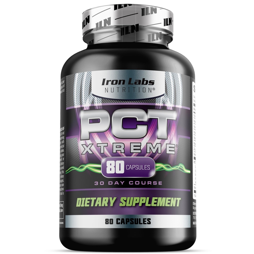 Iron Labs Nutrition PCT Xtreme - PCT Supplement for Men - 30 Day Course - Post Cycle Support Booster (80 Capsules)