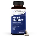 LifeSeasons Mood Stabili-T Emotional Support & Balance Supplement with Saffron, Rhodiola, L-Theanine, 5-HTP & Ginkgo – Calm Focus, Stress Support & Positive Mood – 60 Veg Capsules