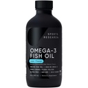 Sports Research® Omega-3 Fish Oil 4685mg - Πηγές από Wild Caught Alaska Pollock - Φυσικό άρωμα λεμονιού, MSC Certified Sustainable - 8oz (48 εξυπηρετούν)