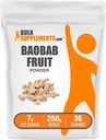 BulkSupplements.com Baobab Fruit Powder - Συμπλήρωμα Baobab, Αντιοξειδωτικό συμπλήρωμα - Χωρίς γλουτένη, 7g ανά Σερβίρισμα, 250g (8,8 oz) (πακέτο του 1)