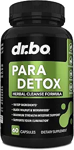 DR. BO para Cleanse Human Detox Guard - Εντερικά χάπια Υποστήριξη για τους ανθρώπους - Pro Gut Health Intestine συμπλήρωμα Στομάχι για τους ενήλικες - Herbal Wormwood Black Walnut Complex & Cloves - 60 κάψουλες