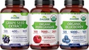 Zazzee Ultimate Anti Aging Antioxidant Bundle | USDA Organic Pomegranate with Polyphenol Rich Blueberry and Super Concentrated Grape Seed Extract Capsules | Non-GMO Vegan & ISO Lab Tested