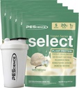 PEScience Select Vegan Protein Powder, Plant Based Protein Powder, Amazing Taste, Smooth Texture, Pea and Brown Rice Blend, Dairy Free, Lactose Free, Gluten Free – 5 Flavor Variety Pack, 25 Servings