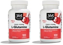 Ολόκληρη η αγορά τροφίμων, L Glutamine 500Mg Veggie Caps, 100 Count (Pack of 2)
