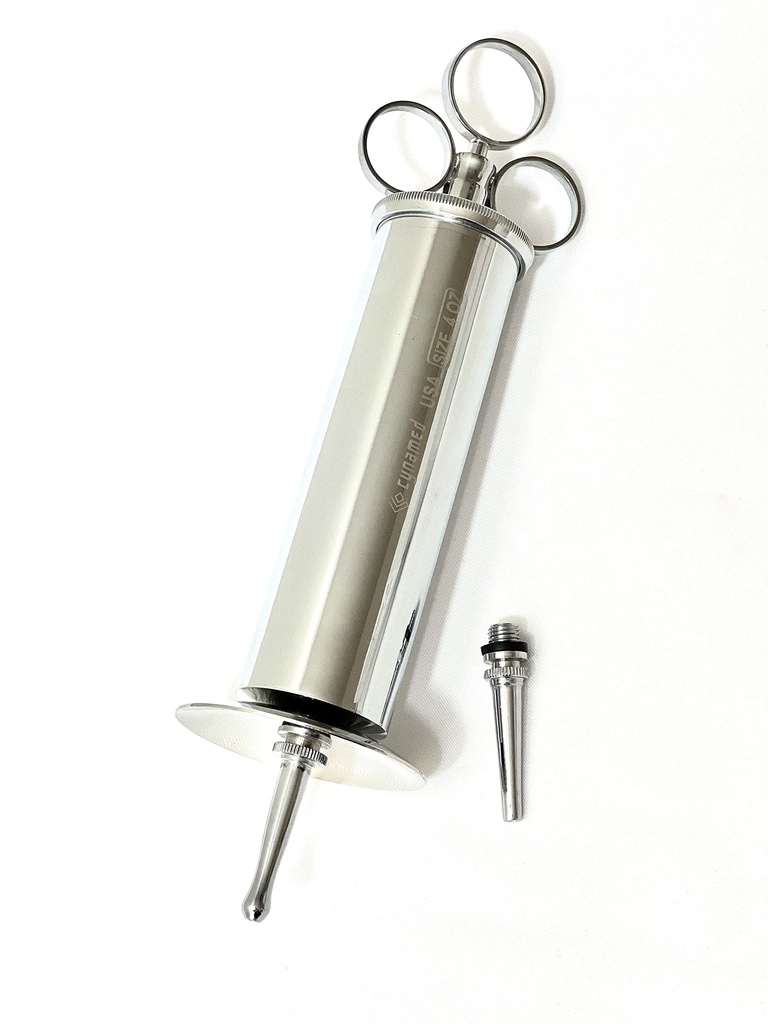 Ear Wax Removal Syringe 4 OZ - Brass with chrome finish -HIGH QUALITY