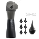 ScopeAround Electric Ear Cleaner w/Water Temperature Sensor, Ear Cleaning Kit, Earwax Removal Tool w/ 4 Pressure Modes, IPX6 Ear Irrigation Flushing Kit, One-Piece Tank, Black