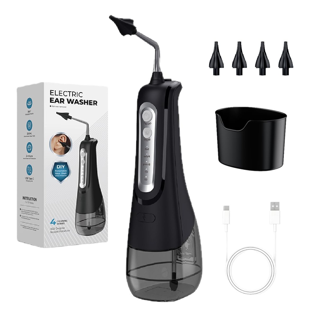 Electric Ear Wax Removal, Ear Irrigation Kit, DIY Mode, IPX7, Ear Cleaners for Adults