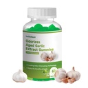 Odorless Aged Garlic Extract Gummies,Grown Allium Sativum Bulb,Potent Antioxidant Supplement,Immune Support,Heart Health,Green Apple Flavor