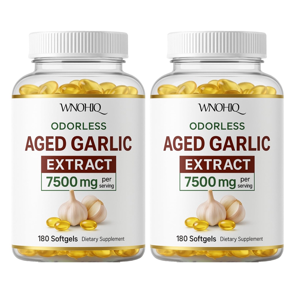 Aged Garlic Extract | Odorless Garlic Supplements 360 Softgels | Odorless Aged Garlic Capseles for Supports Immune Health | Organic, Non-GMO, Gluten-Free (2)