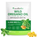 Oil of Oregano, 6000mg Oregano Oil with Black Seed Oil 200mg, Oregano Oil Capsules Organic, 120 Softgels, 165mg Carvacrol, Natural Antioxidants, Non-GMO, Immune Support Supplement