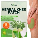 Wellnee Original Herbal Knee Patch - Wellknee Plaster for Knee Support & Muscle Pain - Maximum Strength for a Προσωρινή Ανακούφιση - Αυτοκόλλητα Επιθέματα Θερμότητας Made with Natural Herbs for Wellness (10 Pads)