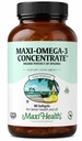 Maxi Health Omega 3 συμπλήρωμα - Omega-3 Fish Oil συμπύκνωμα - ανώτερη πηγή ισχύος των λιπαρών οξέων EPA/DHA - καρδιά, εγκέφαλος & κοινή υγεία - Kosher Certified Wild Caught Fish - 90 χορτοφαγικά Softgels