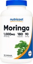 Nutricost Moringa Κάψουλες 500mg, 180 Κάψουλες (90 Σερβιέτες) - Κάψουλες χορτοφάγων, Μη ΓΤΟ, Χωρίς Γλουτένη