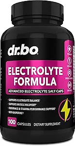 Electrolyte Pills Supplement Salt Tablets - Electrolytes Capsules with Potassium, Magnesium, Sodium, Chloride, Calcium Replacement for Keto, Cramps & Rehydration Salts Supplements - 100 Hydration Caps