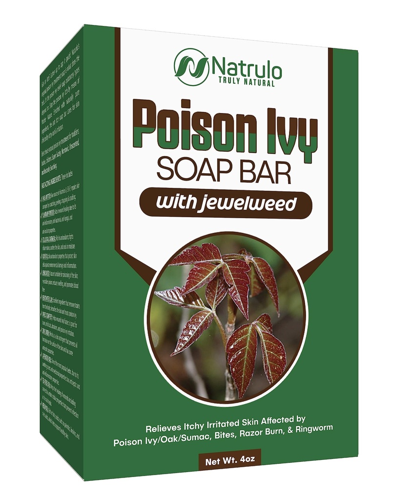 Poison Ivy Soap Bar - All Natural Poison Ivy - Anti-Itch Skin Cleanser Bar for Poison Ivy, Poison Oak & Sumac - Removes Oils, Soothes & Relieves Rashes - 4 oz Bar Made in USA (4 Ounce (Pack of 1))