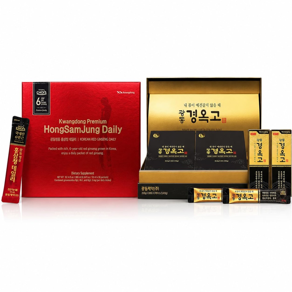 KWANGDONG Red Ginseng Daily Stick 30 Count + Kyoko 60 Count Bundle
