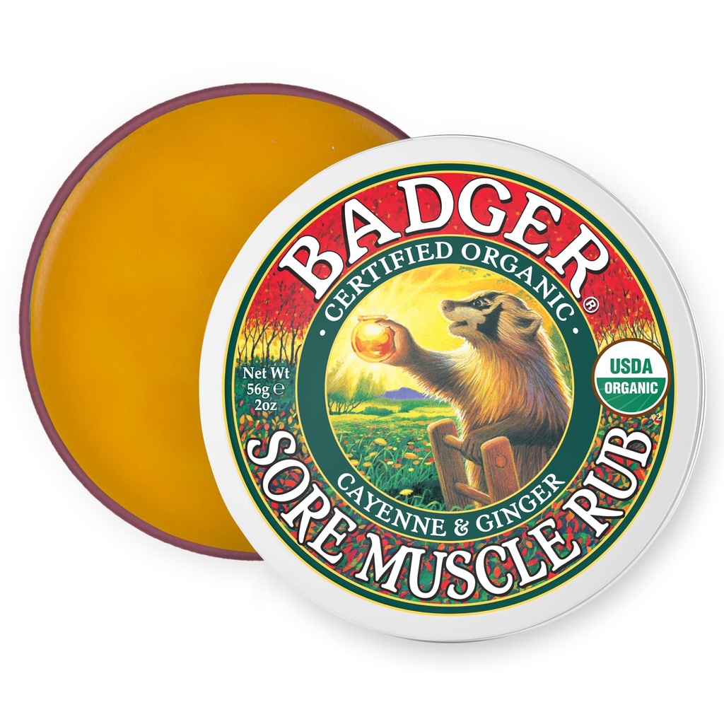 BADGER οργανικός ερυθρός μυϊκός κασσίτερος, 2 OZ