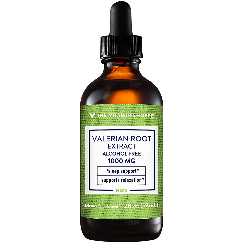 The Vitamin Shoppe Valerian Root Extract 1000mg - Natural Sleep Aid & Calm | Organic Herbal Supplement | 90 Veggie Caps | Non-Habit Forming