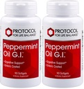 Protocol Peppermint G.I. - for Digestive Health Support* - with Peppermint, Ginger Oil & Fennel Oil - Enteric-Coated - Dairy Free & Halal - 90 Softgels (Pack of 2)