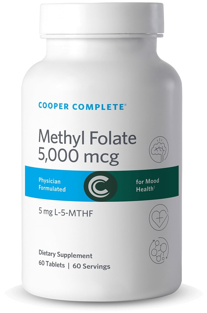 Cooper Complete L-5-MTHF Methyl Folate 5 mg, 60 Caps, Mood Support†