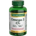 Φυτικό Omega-3 + D3 ιχθυέλαιο 1200mg / Βιταμίνη D3 1000IU 90 softgels