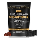 Grevol Himalayan Shilajit Gummies with Ashwagandha Fulvic Acid & 85+ Trace Minerals - No Added Sugar - Individually Wrapped - 120 Gummy