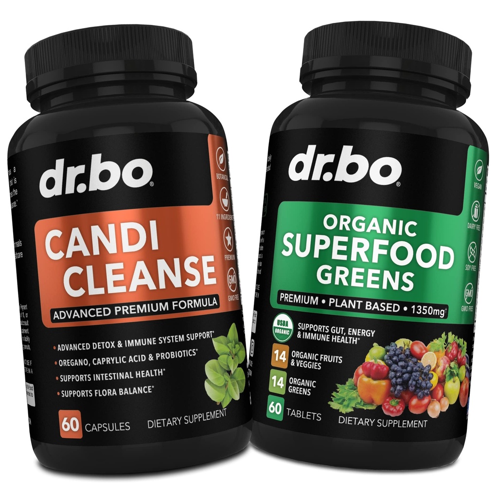 Candi Cleanse & Organic Superfood Greens & Fruit Supplement - Συμπληρώματα στήριξης ισορροπίας Or Καθημερινή ενέργεια Super Food Fruits and Veggies Supplement Tablets Plus Fry Foods