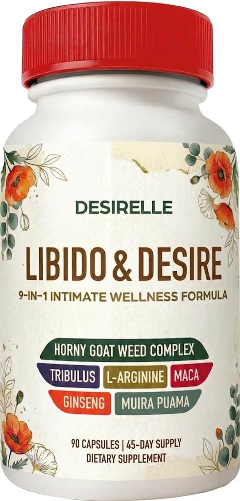 Hormone Balance for Women - Perimenopause Supplements Women | with Maca Root, L-Arginine, Tribulus, Saw Palmetto - Testosterone for Women - 90 capsules - Non-GMO, USA-Made