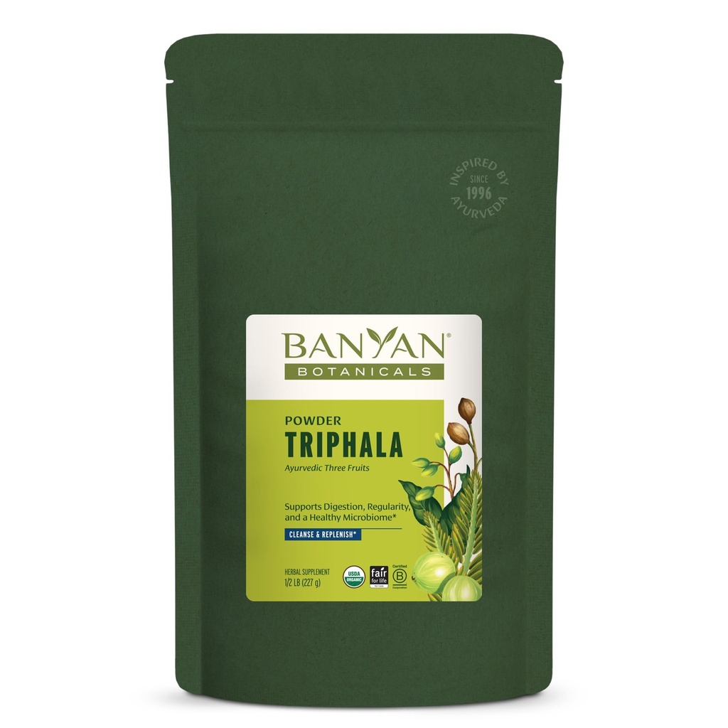 Banyan Botanicals Triphala Powder - Βιολογικό συμπλήρωμα πήξεως με Amla, Χαριτάκη & Bibhitaki – Digetion, Colon Support & Healthy Gut Microbiome* – 1/2 lb – Μη ΓΤΟ Βιώσιμα πηγάζει Vegan