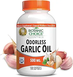 Βοτανική επιλογή Odorless σκόρδο Softgels - αντιοξειδωτική χοληστερόλη και ανοσοποιητικό συμπλήρωμα υποστήριξης για ενήλικες - χωρίς γλουτένη μη GMO - 180 χάπια