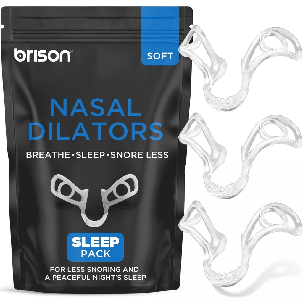 Brison Nasal Dilators for Snoring & Better Sleep, Nostril Opener 3-Pack | Breathing and Sleeping - Anti Snoring Nose Vents Opener for Better Breathing Sleeping and Activity Improves Airflow Soft