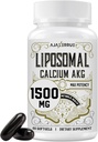 Liposomal Calcium AKG Supplement 1500 MG (Alpha-Ketoglutaric Acid), Υψηλή Απορρόφηση, Πιο Αποτελεσματική από AAKG, Ca AKG για μακροζωία, Ηλικία Άμυνας, Κυτταρική Ενέργεια, Μεταβολική Λειτουργία, 60 Softgels