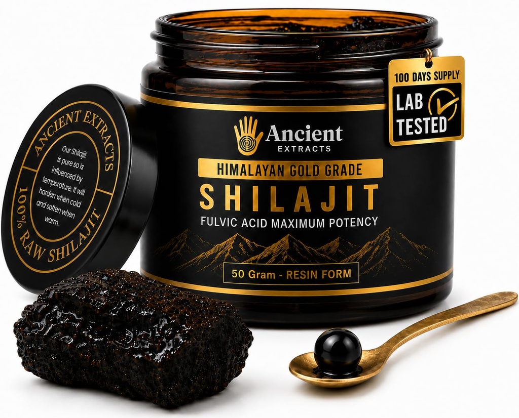 Purified Shilajit Resin Himylayan Gold Grade 50g, Black