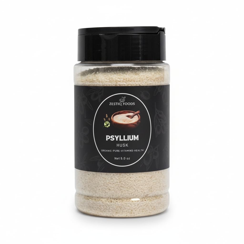 Organic Whole Psyllium Husk 5oz – Natural Dietary Fiber for Digestive Health, Cooking, Baking & Keto Recipes – Non-GMO, Gluten-Free