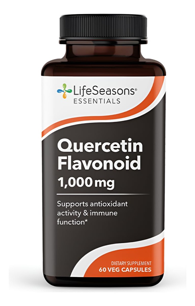 LifeSeasons Essentials Quercetin Flavonoid - Supports Antioxidant Activity & Immune Function - Boosts Allergy Defense & Sinus Health - Assists Natural Regulation Histamine - 1000mg - 60 Capsules