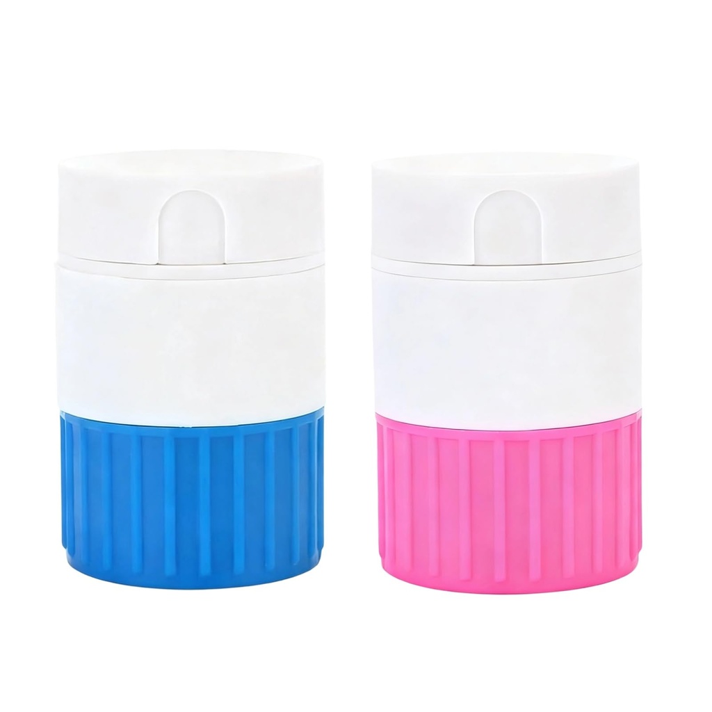 2Pcs Pill Crusher Fine Powder Multi Pill Cutter Grinder | Portable Tablet Crusher, For Elderly & Pets, Home Care & Veterinary Use, Travel Medication Management, Practical
