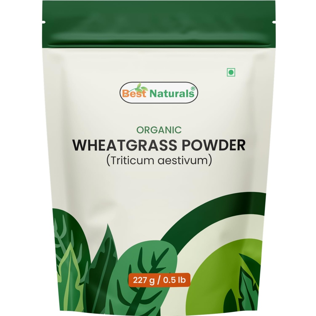 Best Naturals Certified USDA Organic Wheatgrass Powder, 227 Gram, Gluten Free, GMO Free, Vegan