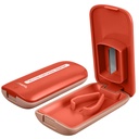 JohnBee Pill Cutter for Small or Large Pills, Cuts Vitamins (Red) | Sharp & Durable Silicone Pill Splitter, Non-Slip Base, Portable Tablet Cutter, For Swallowing Difficulties & Pets
