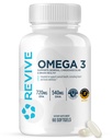 Revive MD Omega 3 Fish Oil Συμπληρώματα για άνδρες & γυναίκες – Softgels με EPA & DHA λιπαρά οξέα για υγιή δέρμα & αρθρώσεις, καρδιά & τον εγκέφαλο Υποστήριξη – Vegan-Friendly, Gluten-free (120 Softgels, 60 Services)