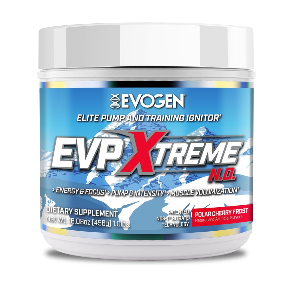 Evogen EVP Xtreme NO - Pre Workout Powder for Men & Women | Sugar Free Preworkout with Beta Alanine, Creatine, and Caffeine for Energy & Pump | Polar Cherry Frost | 40 Servings
