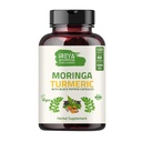 Οργανική Moringa Oleifera σκόνη & κουρκουμά Root Powder με Blackpepper 120 κάψουλες 